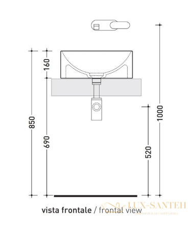 раковина накладная flaminia twin  tw42c, ø 420х160h мм, без отверстия под смеситель, без перелива, белый глянцевый 